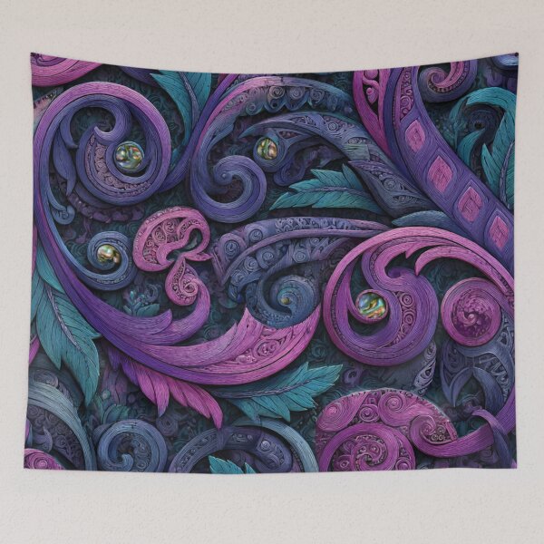 Item preview, Zealand Māori Paua Pattern Koru Design 716 designed and sold by GrinGalore.