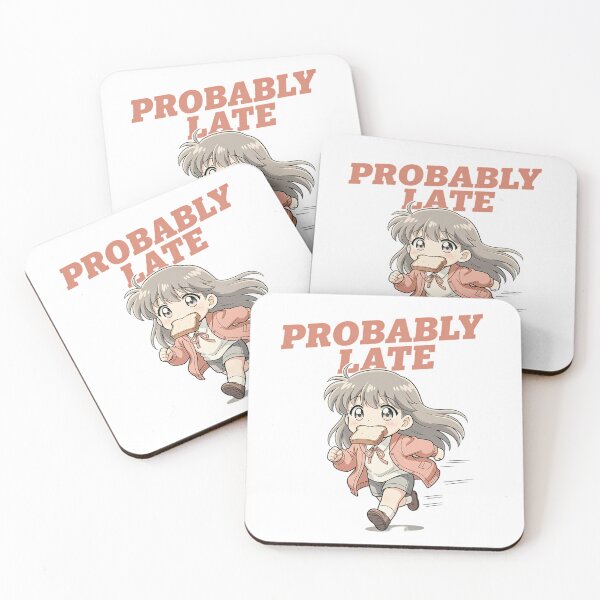 Item preview, Probably Late Lo-Fi Anime Running Girl Chronic Lateness Quote designed and sold by GiftsForge.