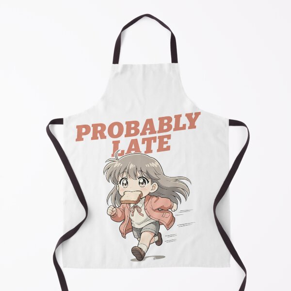 Item preview, Probably Late Lo-Fi Anime Running Girl Chronic Lateness Quote designed and sold by GiftsForge.