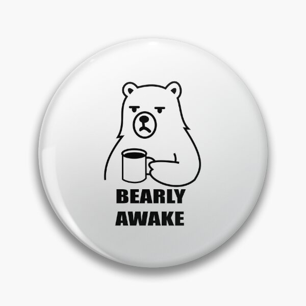 Item preview, Bearly Awake – Morning Coffee Bear designed and sold by quibrak.
