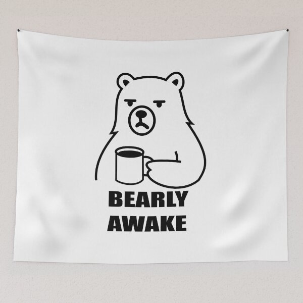 Item preview, Bearly Awake – Morning Coffee Bear designed and sold by matybrak.