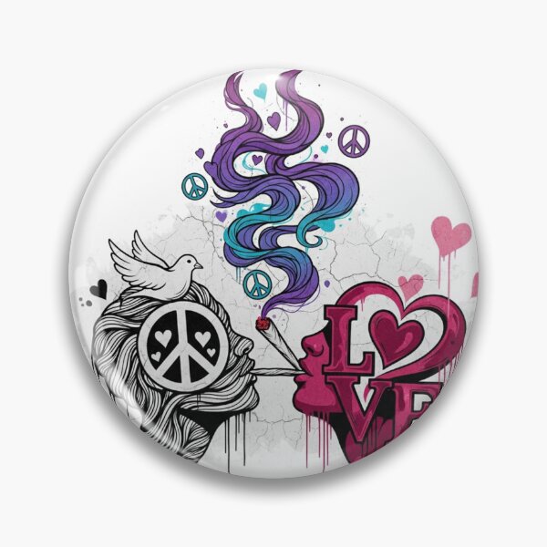Item preview, Vintage Street Art Mural | Peace & Love Graffiti Print designed and sold by INNER WINNER YOU.
