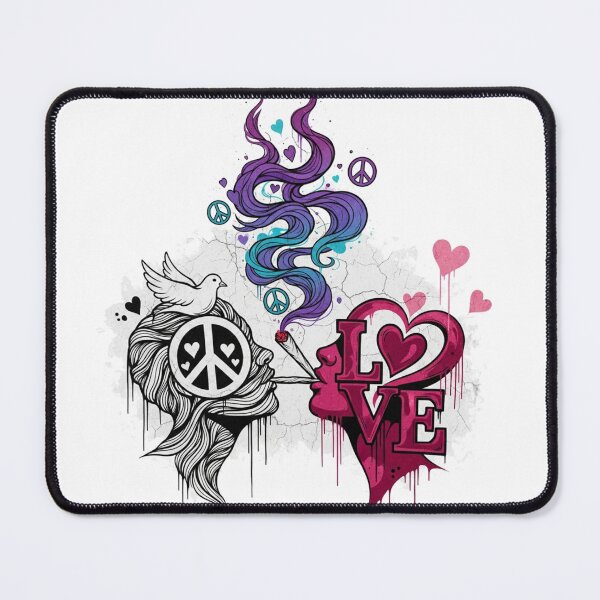 Item preview, Vintage Street Art Mural | Peace & Love Graffiti Print designed and sold by INNER WINNER YOU.