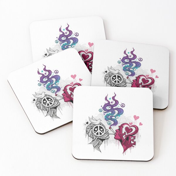 Item preview, Vintage Street Art Mural | Peace & Love Graffiti Print designed and sold by INNER WINNER YOU.