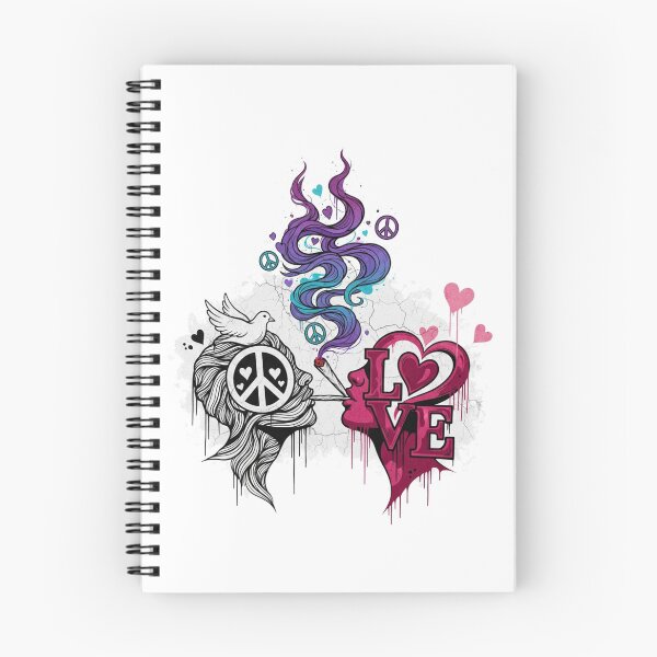 Item preview, Vintage Street Art Mural | Peace & Love Graffiti Print designed and sold by INNER WINNER YOU.