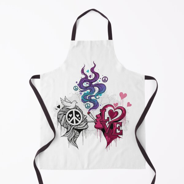 Item preview, Vintage Street Art Mural | Peace & Love Graffiti Print designed and sold by INNER WINNER YOU.