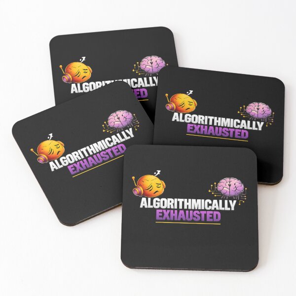 Item preview, Algorithmically Exhausted – Digital Burnout Humor Design designed and sold by AddictiveDesign.