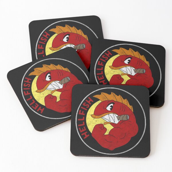 Item preview, Distressed Cartoon Hellfish Military Patch designed and sold by DudePal.