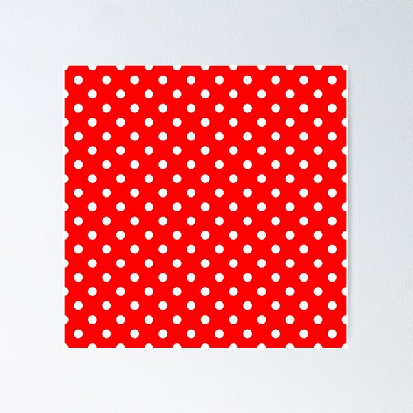Item preview, Red Polka Dot Pattern – Retro White Dots on Red Background designed and sold by KirstenJRenfroe.