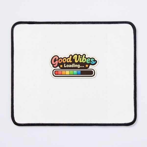 Item preview, Good Vibes Loading Cute Retro Progress Bar Sticker designed and sold by Snark Studio.