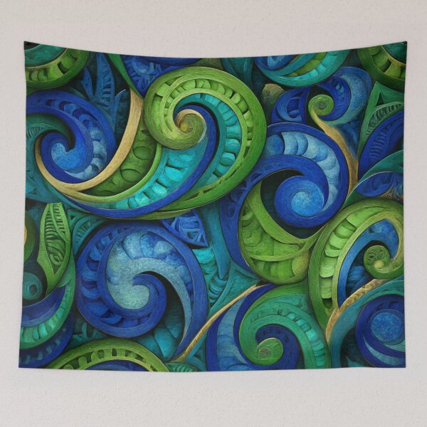 Item preview, Zealand Māori Paua Pattern Koru Design 721 designed and sold by GrinGalore.