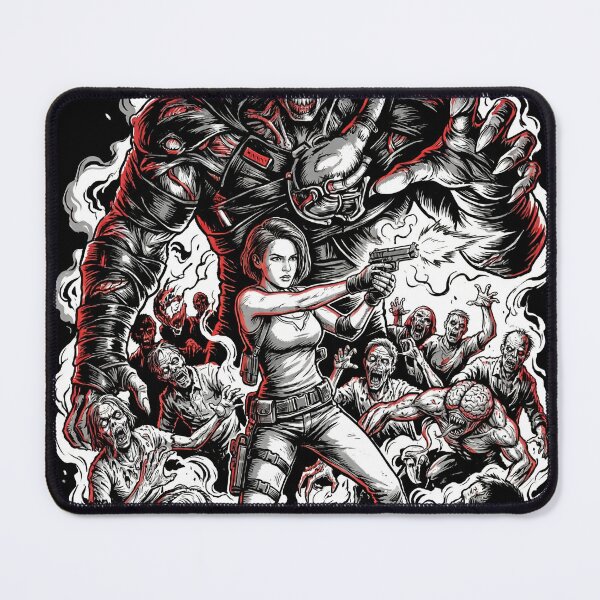 Item preview, Resident Evil 3 Remake Jill Chris Leon Claire S.T.A.R.S. RPD Raccoon City Zombies Nemesis Tyrant Biohazard Collage Fan Art Poster T-Shirt Sticker Print Gift designed and sold by Senpaiwaves.