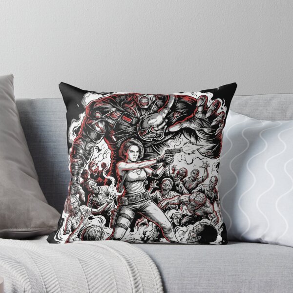 Item preview, Resident Evil 3 Remake Jill Chris Leon Claire S.T.A.R.S. RPD Raccoon City Zombies Nemesis Tyrant Biohazard Collage Fan Art Poster T-Shirt Sticker Print Gift designed and sold by Senpaiwaves.