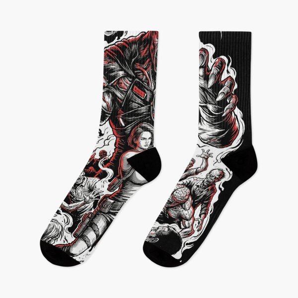 Item preview, Resident Evil 3 Remake Jill Chris Leon Claire S.T.A.R.S. RPD Raccoon City Zombies Nemesis Tyrant Biohazard Collage Fan Art Poster T-Shirt Sticker Print Gift designed and sold by Senpaiwaves.