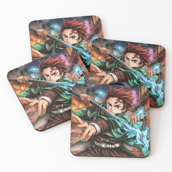 Item preview, Tanjiro in the Entertainment District – Dynamic Water Breathing designed and sold by VektorVibe.