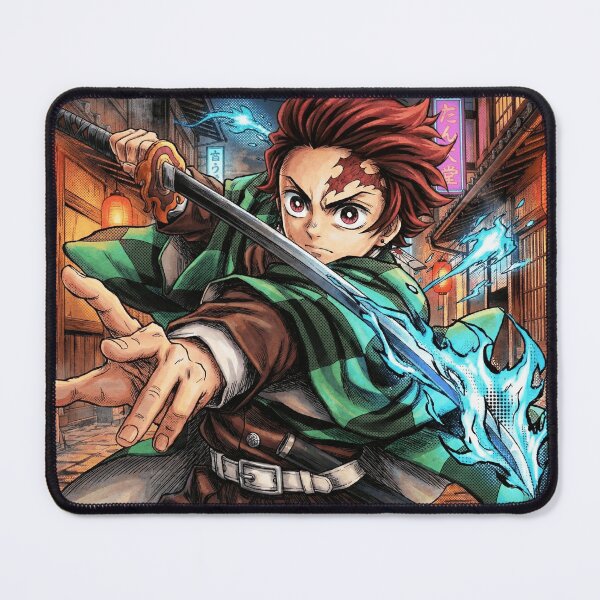 Item preview, Tanjiro in the Entertainment District – Dynamic Water Breathing designed and sold by VektorVibe.