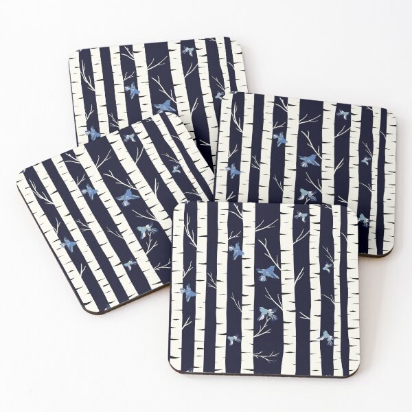 Item preview, Birch forest at night designed and sold by Marla-und-Bob.