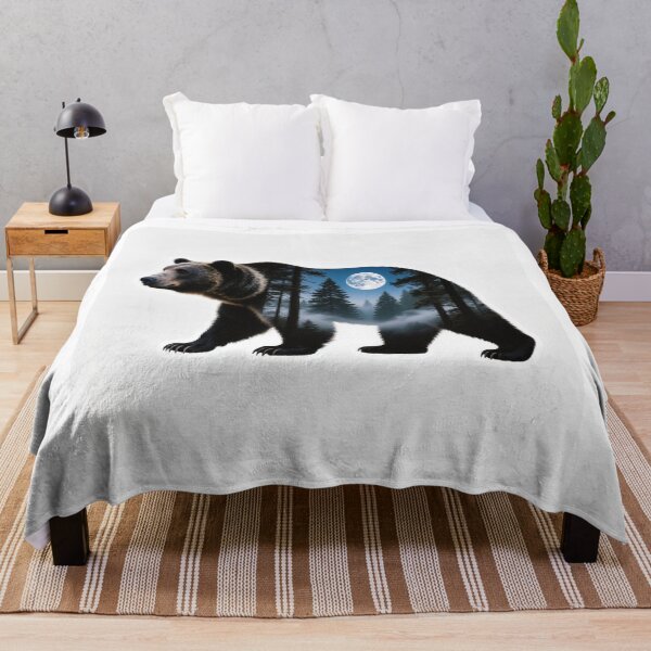Item preview, Mystical Bear with Moonlit Forest designed and sold by Wonderful Designs.