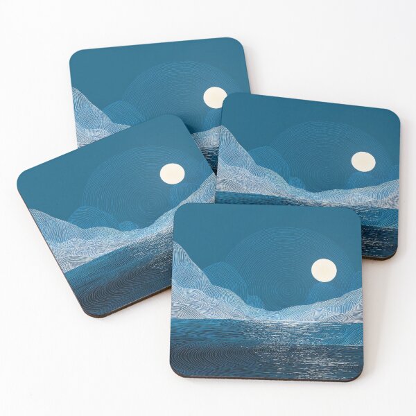 Item preview, Minimal Blue Japanese Horizon – Ocean Night Abstract designed and sold by NewArt33.