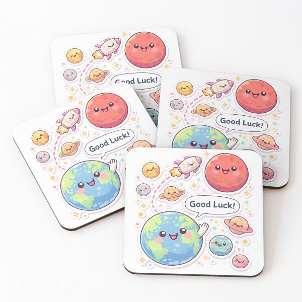 Item preview, Kawaii Earth to Mars Space Journey - Good Luck Wish designed and sold by Velustro Shop.