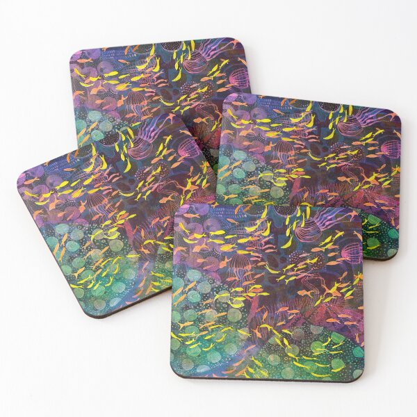 Item preview, Pink and yellow fish under the sea designed and sold by PeasandPaint.