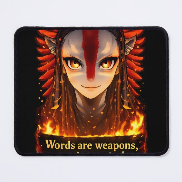 Item preview, Words Are Weapons Dark Fantasy Fire Avatar Illustration designed and sold by sachinsbg.