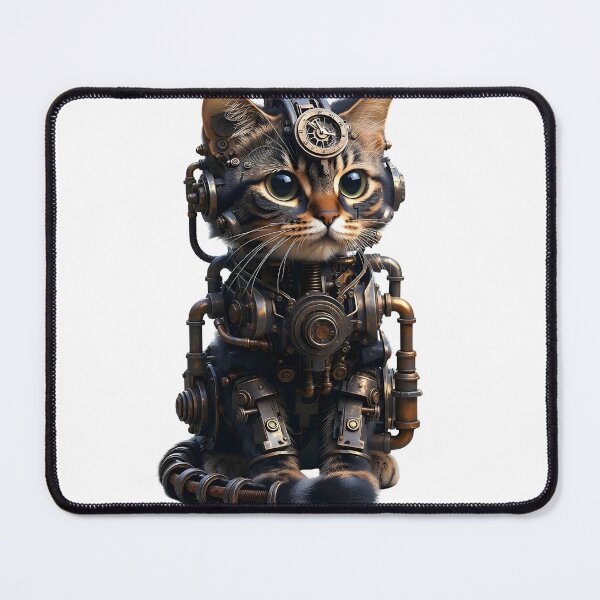 Item preview, Cute Steampunk Tabby Kitten with Clockwork Gear designed and sold by Rostislav Bouda.