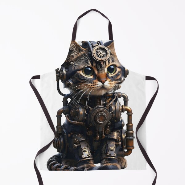 Item preview, Cute Steampunk Tabby Kitten with Clockwork Gear designed and sold by Rostislav Bouda.