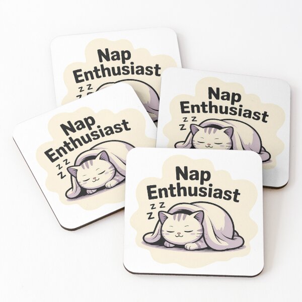 Item preview, Nap Enthusiast Lo-Fi Sleepy Cat Professional Sleeping Quote Art designed and sold by GiftsForge.