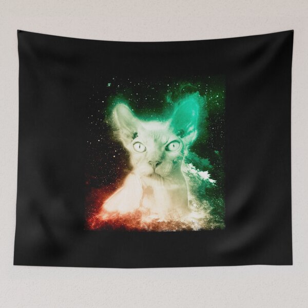 Item preview, Hairless Cat Shirt Retro Sphynx Cat Space T Shirt designed and sold by cgocgy.