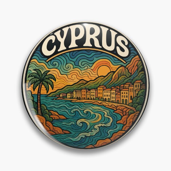 Item preview, Cyprus Country Island Trippy Art Travel designed and sold by TomFrontierArt.