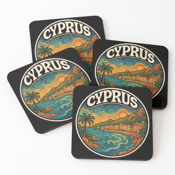 Item preview, Cyprus Country Island Trippy Art Travel designed and sold by TomFrontierArt.