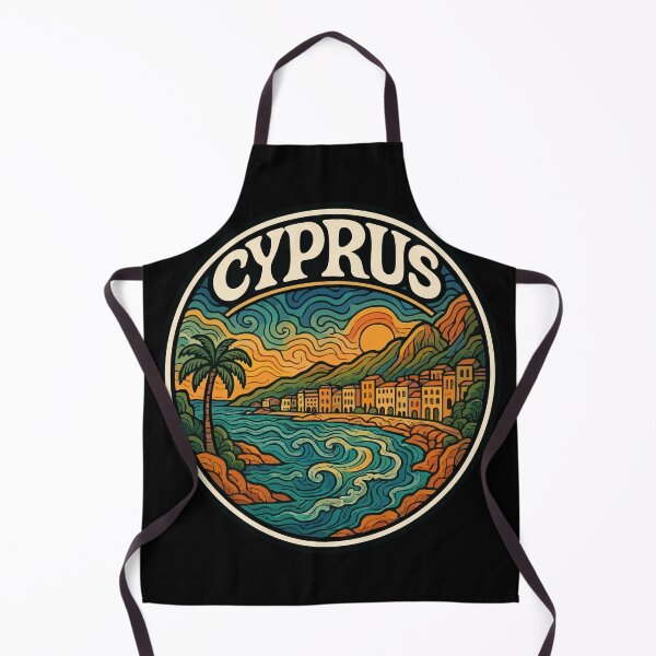 Item preview, Cyprus Country Island Trippy Art Travel designed and sold by TomFrontierArt.