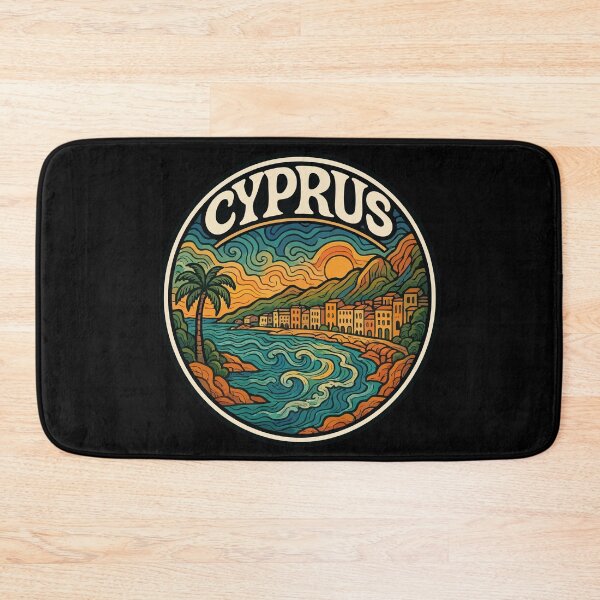 Item preview, Cyprus Country Island Trippy Art Travel designed and sold by TomFrontierArt.