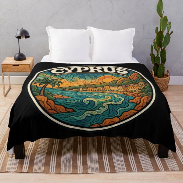 Item preview, Cyprus Country Island Trippy Art Travel designed and sold by TomFrontierArt.