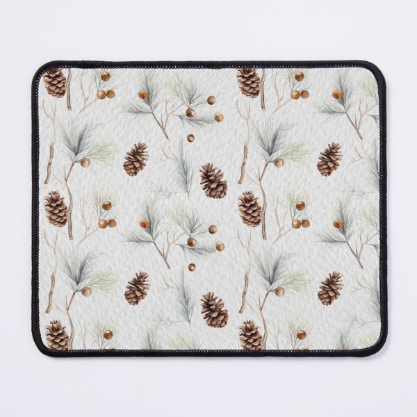 Item preview, Watercolor Winter Pine and Cones Seamless Pattern designed and sold by CharlieDesings.