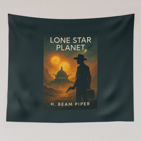 Item preview, Lone Star Planet — Retro Sci-Fi Western Book Cover designed and sold by VoglR.