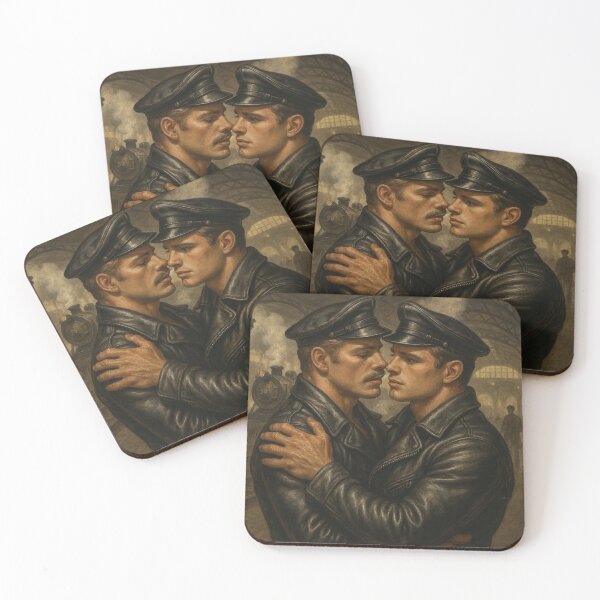 Item preview, Vintage Gay Leather Berlin Bikers - Farewell, Not Goodbye Tom of Finland Tribute Berlin German Pride Graphic Design designed and sold by ItsAKinkThing.