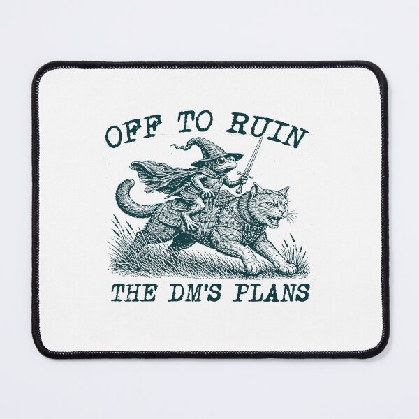 Item preview, Funny Frog Wizard & Medieval Cat Meme - Off to Ruin the DM's Plans designed and sold by RandyHaskins.