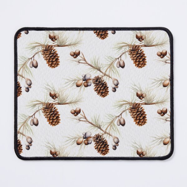 Item preview, Rustic Pine Branch and Acorn Watercolor Seamless Pattern designed and sold by CharlieDesings.