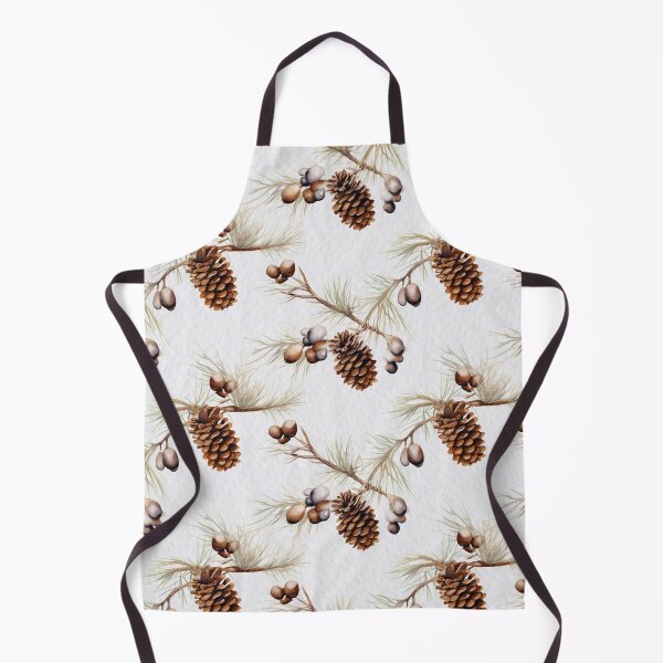 Item preview, Rustic Pine Branch and Acorn Watercolor Seamless Pattern designed and sold by CharlieDesings.