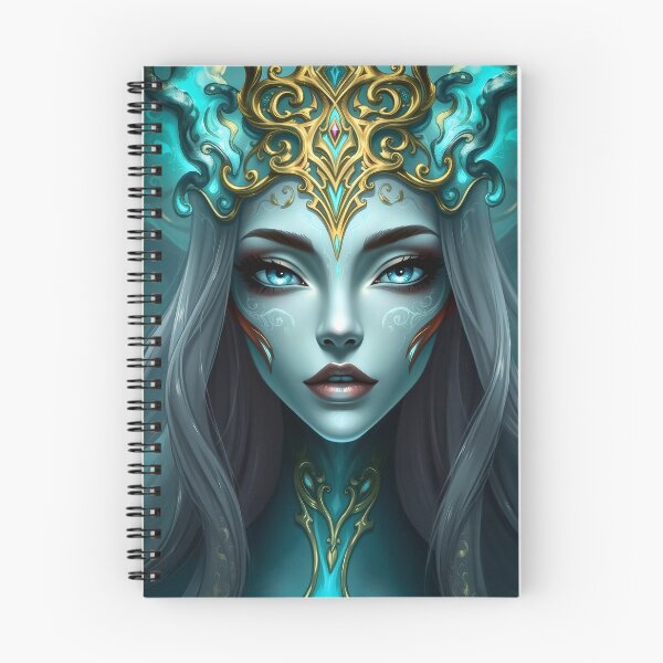 Item preview, Serene Astral Empress with Radiant Blue Gaze designed and sold by ArtMorphStudio.