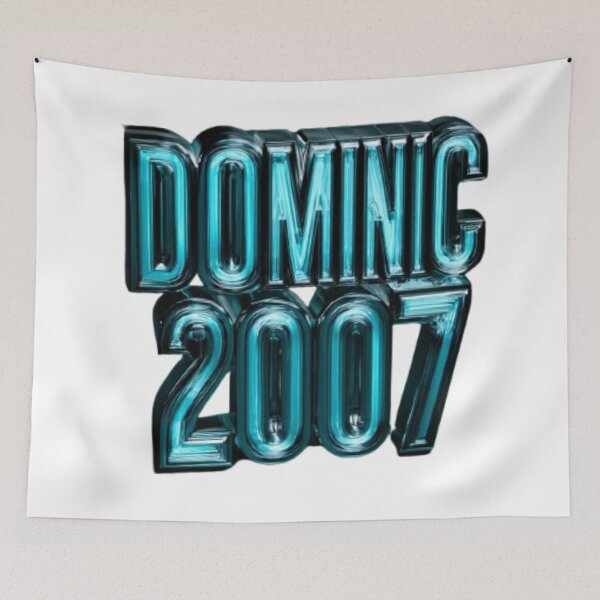 Item preview, Dominic 2007 Vintage Birthday Name Retro Blue Design designed and sold by AlexLineArt.