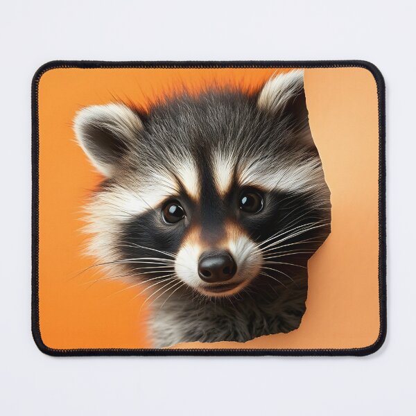 Item preview, racoon peeking from yellow paper designed and sold by FRH Design ⭐⭐⭐⭐⭐.