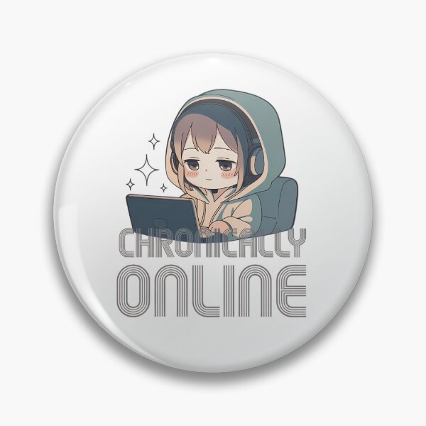 Item preview, Chronically Online Lo-Fi Anime Girl Internet Era Typography Art designed and sold by GiftsForge.