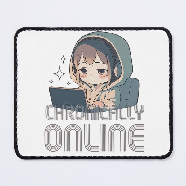 Item preview, Chronically Online Lo-Fi Anime Girl Internet Era Typography Art designed and sold by GiftsForge.