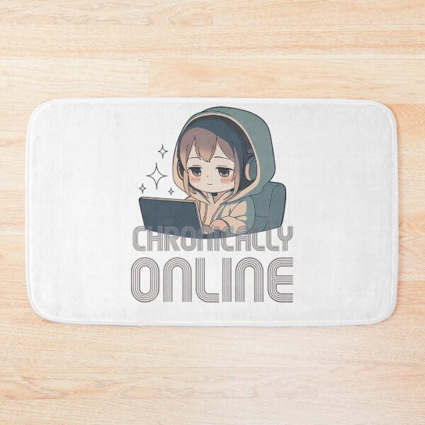 Item preview, Chronically Online Lo-Fi Anime Girl Internet Era Typography Art designed and sold by GiftsForge.