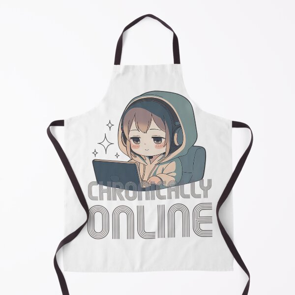 Item preview, Chronically Online Lo-Fi Anime Girl Internet Era Typography Art designed and sold by GiftsForge.