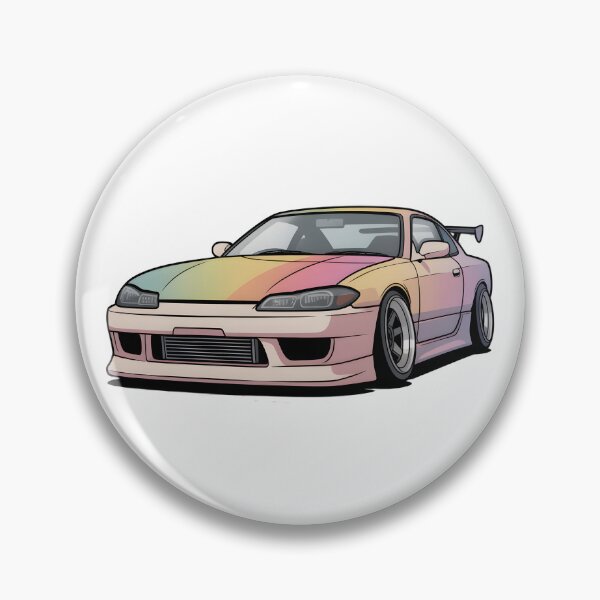 Item preview, Pastel Gradient Nissan Silvia S15 Tuned JDM Car Sticker designed and sold by PalmixArt.