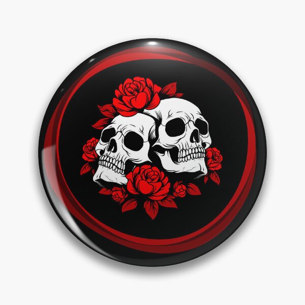 Item preview, Floral Skulls Black And Red Color designed and sold by xzdesigns.